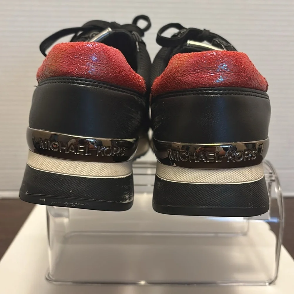 Michael Kors Black and Pink Sneakers with Minimalist Design